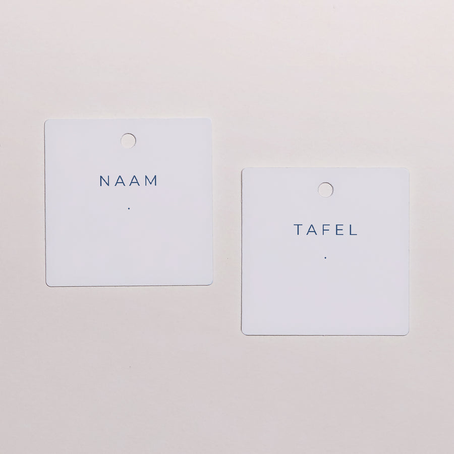 Cadeaulabel Huwelijk Vierkant Naakt & maritiem chic foto
