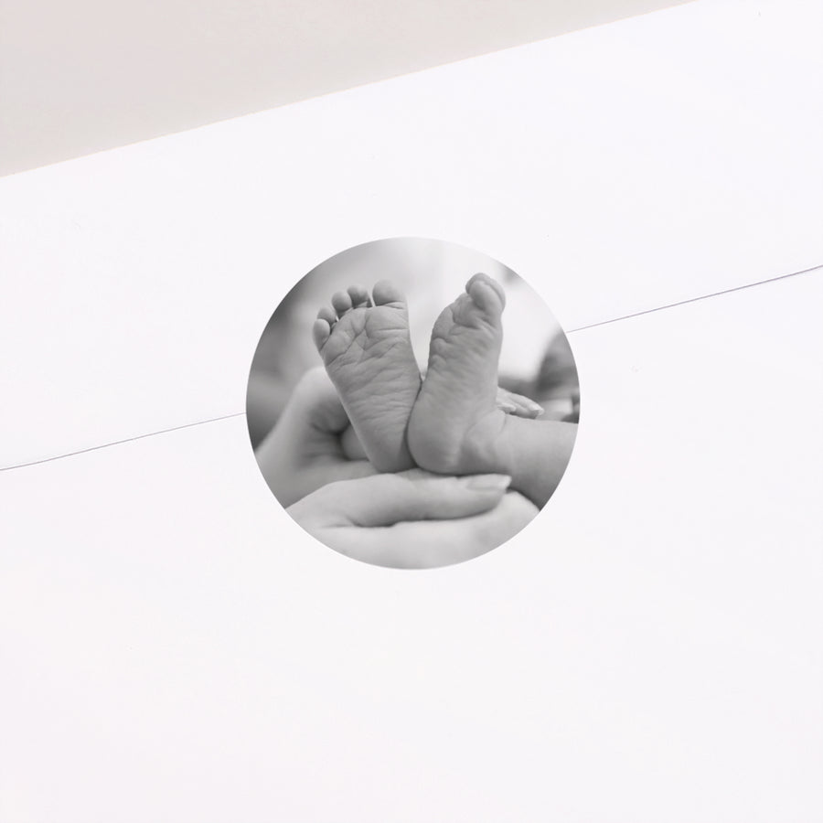 Sticker Geboorte Cirkel Baby Girl Gold foto