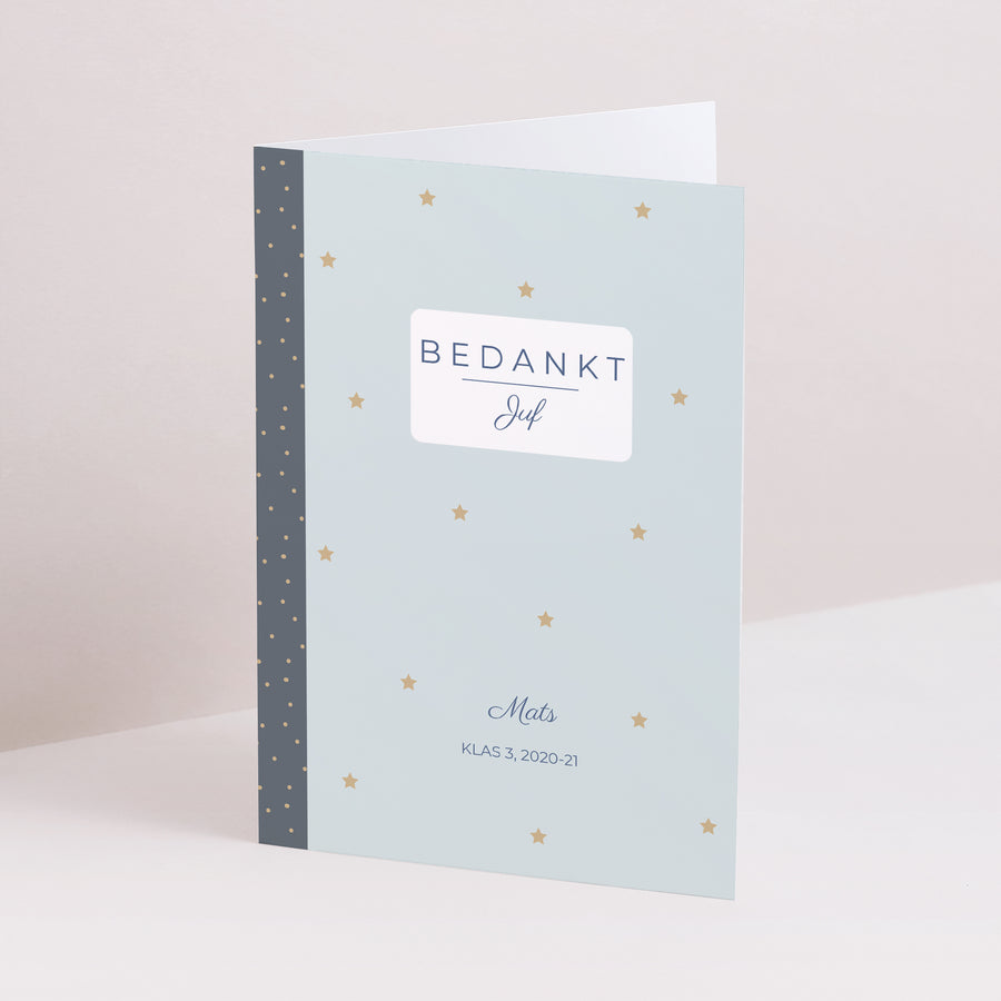 Kaart Objecten Dubbel portretvenster Blauw notitieboek foto