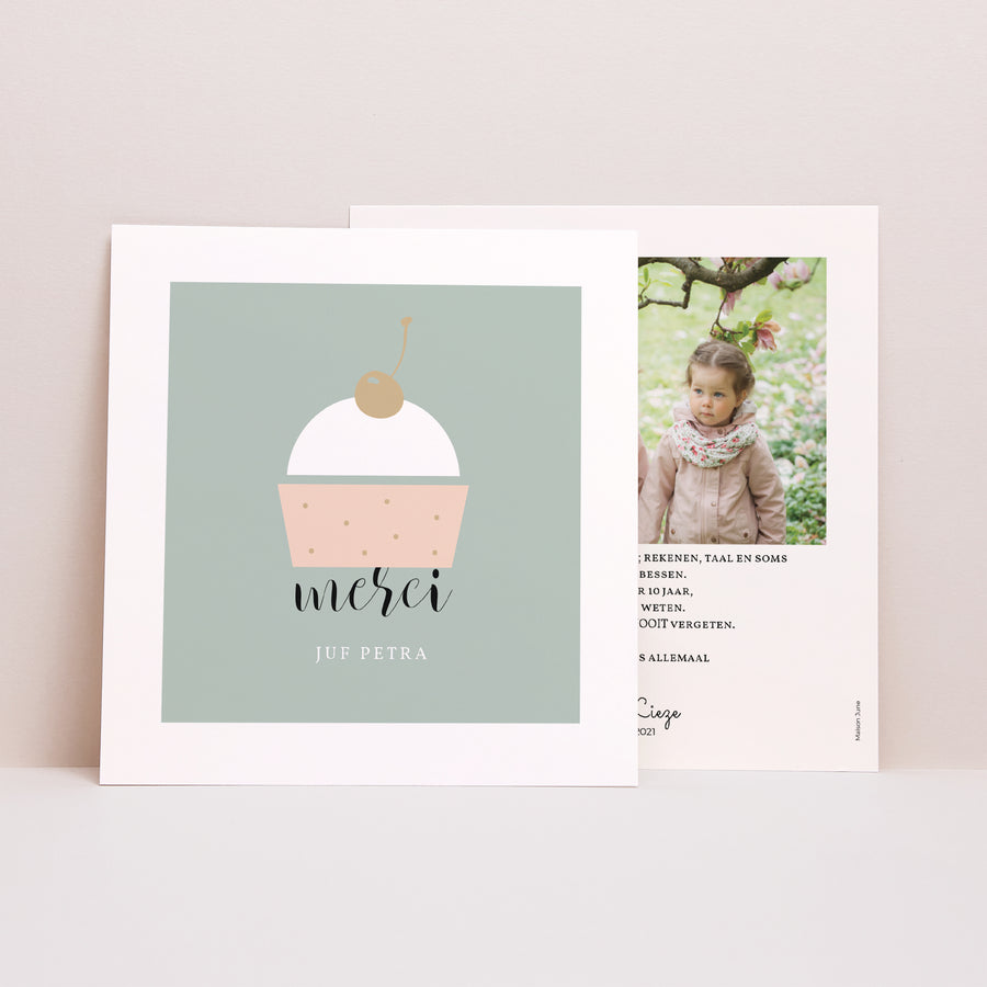 Kaart Objecten Vierkant Cup Cake foto