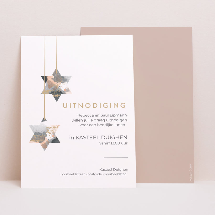 Uitnodigingen Bar Mitswa Portret Ballonnen foto