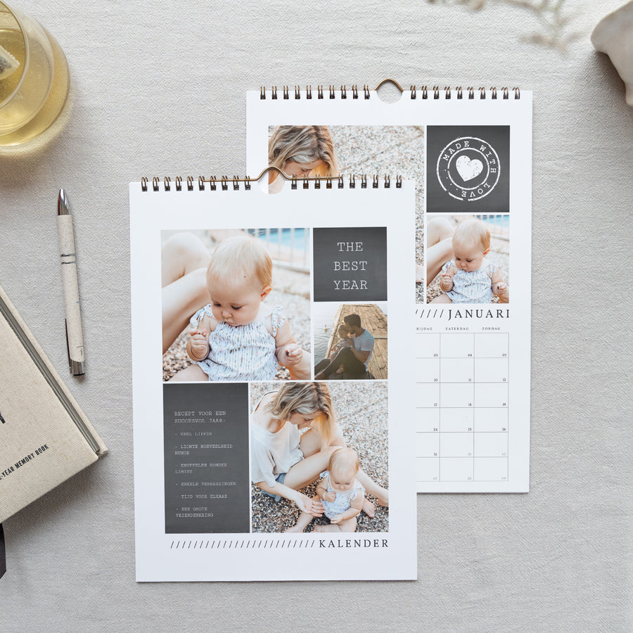 Kalender Eindejaar Muurschildering A4 FOTOTRIO foto