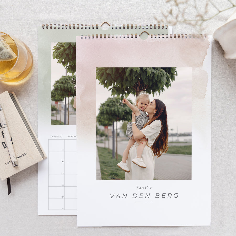 Kalender Eindejaar Muraal A3 Aquastijl foto