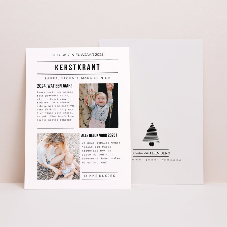 Wenskaart Eindejaar Familiedagboek foto