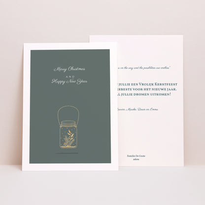 Kerstkaart Eindejaar Magische pot foto N° 1