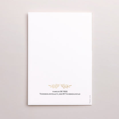 Kerstkaart Eindejaar Dubbel portretvenster Feestelijk gebladerte foto N° 3