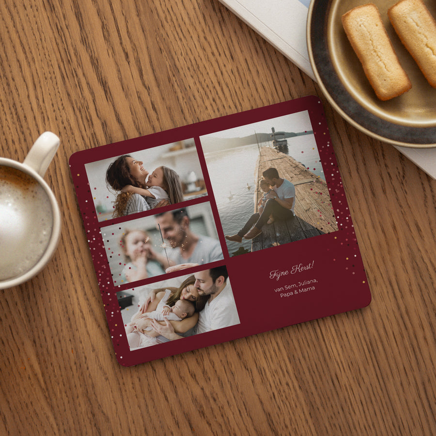 Muismat Eindejaar Rechthoek Frame & Glitter foto