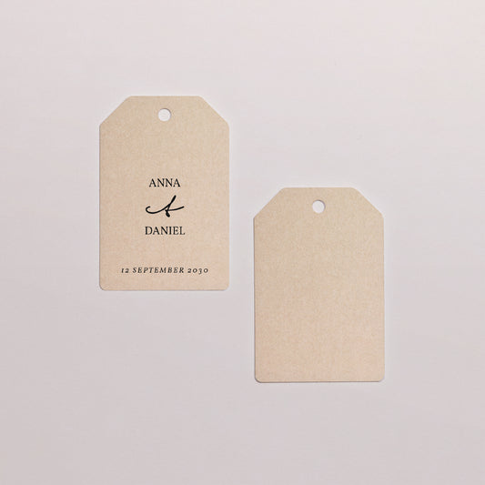 Cadeaulabel Huwelijk Vlag Landelijke twijgen foto