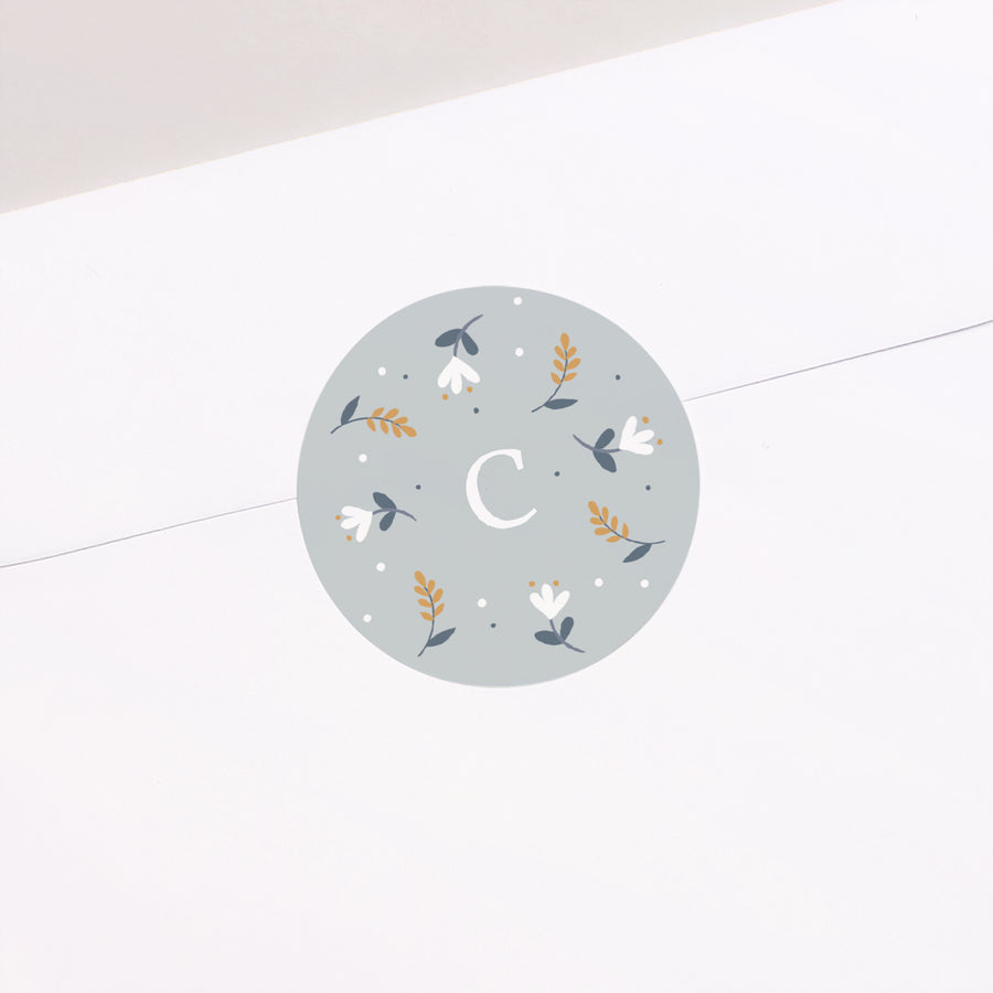 Sticker Geboorte Cirkel Knuffelkonijn foto