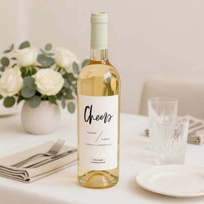 Flesetiket Huwelijk Portret Penseeleffect foto N° 2