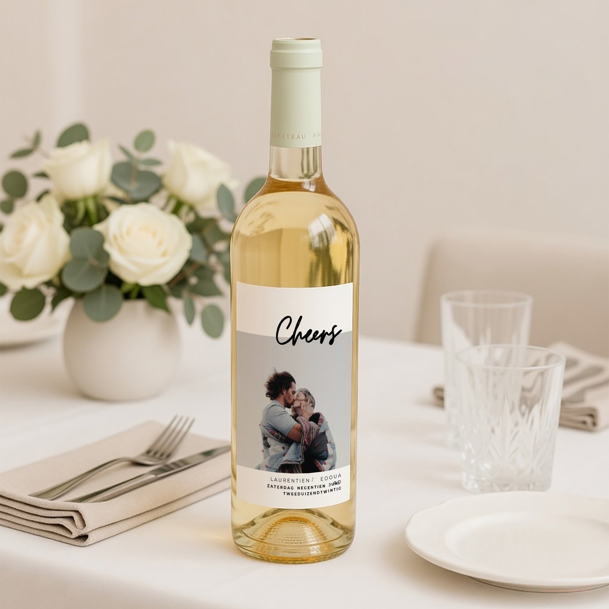 Flesetiket Huwelijk Portret Stopverf en majestueus foto N° 2