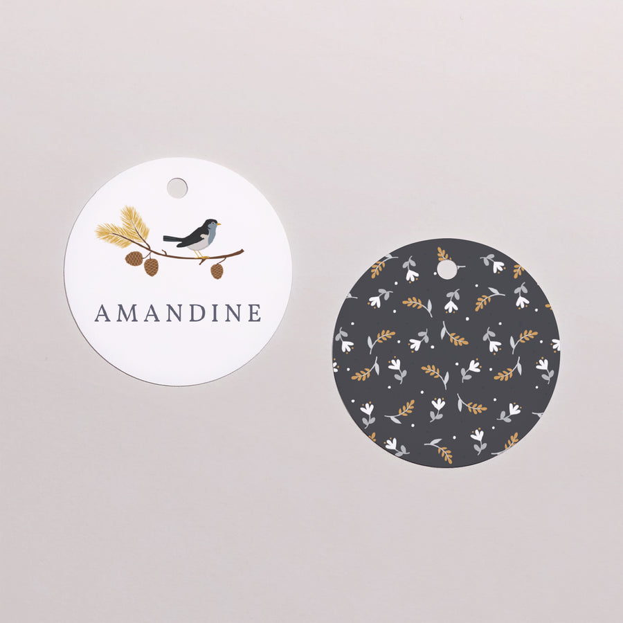 Cadeaulabel Geboorte Ronde Trousseau d'automne foto