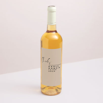 Flesetiket Huwelijk Portret Typo Manuscrite foto N° 1