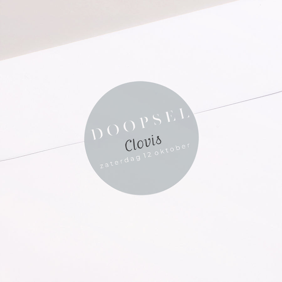 Sticker Doop Cirkel Verschoven vouw foto
