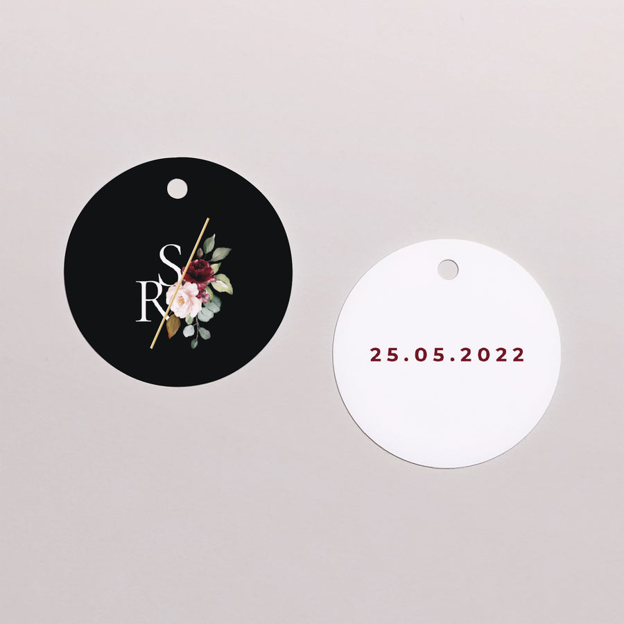Cadeaulabel Huwelijk Ronde Rock'n'Gold foto