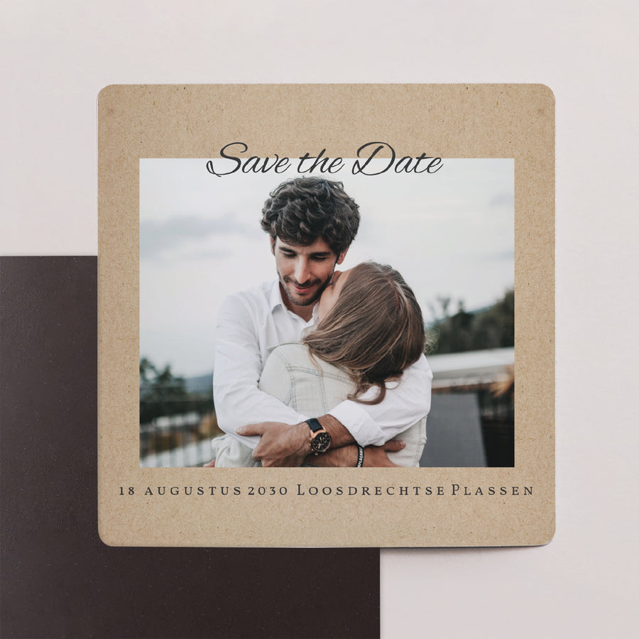 Save the date kaart Huwelijk Set van 9, magnetisch. Milleflori foto