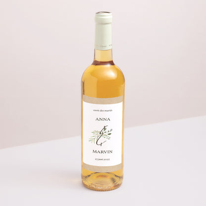 Flesetiket Huwelijk Portret Looflijst foto N° 1