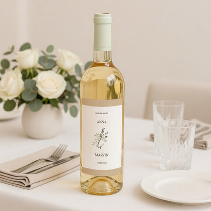 Flesetiket Huwelijk Portret Looflijst foto N° 2