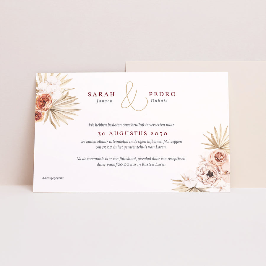 Uitnodigingen Huwelijk Landschap Vierkant Bohemen foto