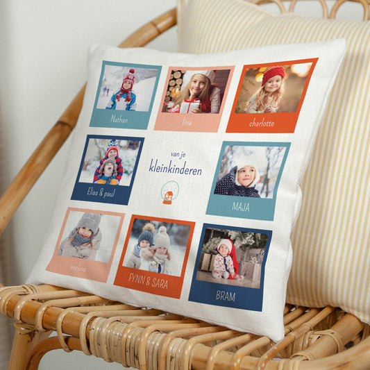 Kussen Eindejaar Natuurlijk beige Mooie kerstvectoren foto