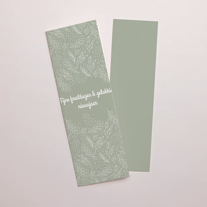 Kerstkaart Eindejaar Fotocabine bladwijzer Groene Kerst en fotohokje foto N° 1