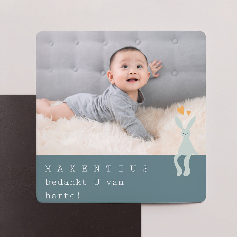 Uitnodigingskaart Geboorte Set van 9, magnetisch. Body Vert, foto's, bladwijzers foto