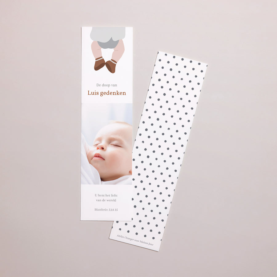 Boekenlegger Doop Bladwijzer Kleine geluksbeer foto