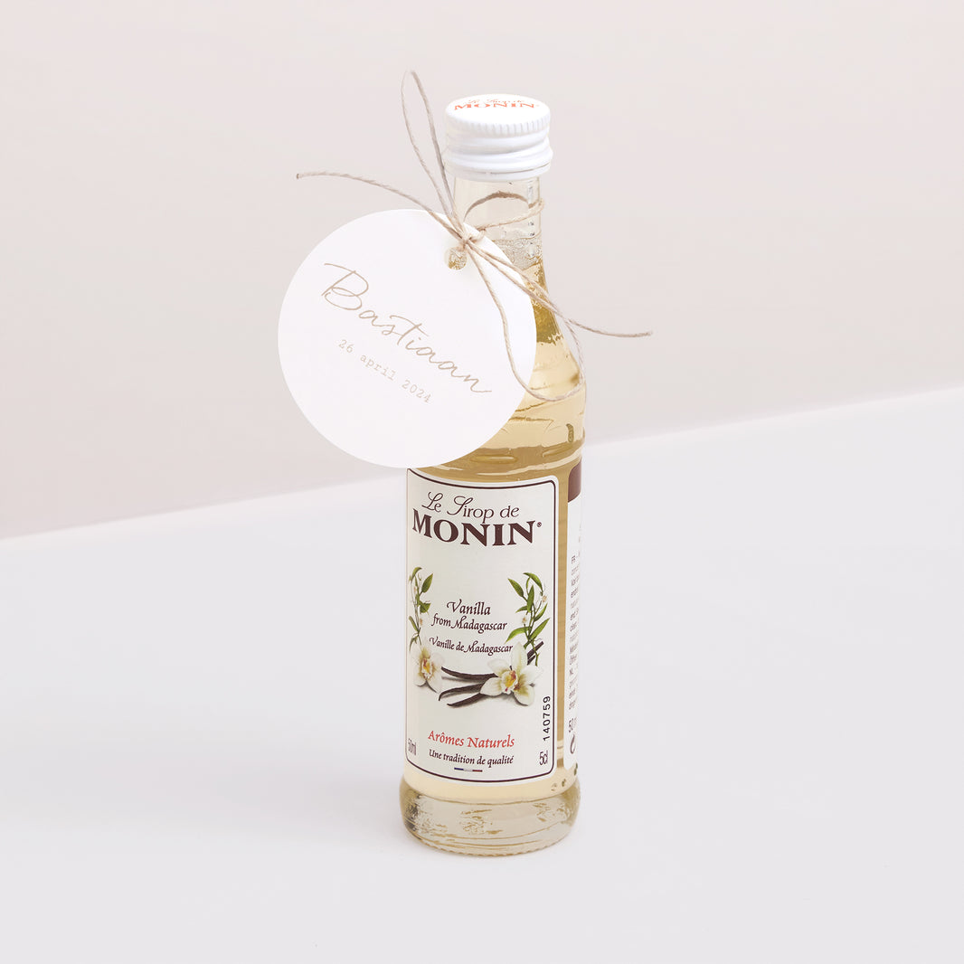 Cadeaulabel Doop Ronde Bloesje voor kleine jongen foto N° 3