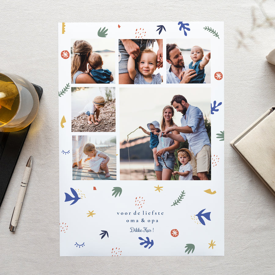 Kalender Eindejaar Monopagina portret Op de manier van het fauvisme foto