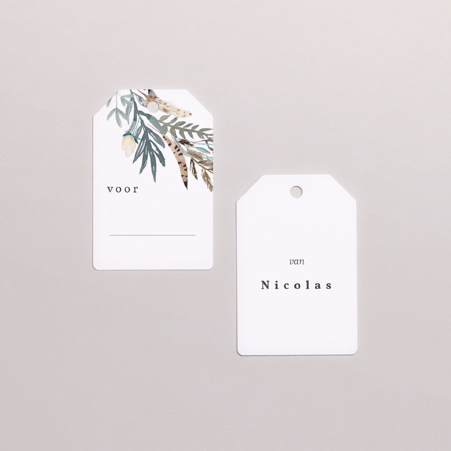 Cadeaulabel Eindejaar Vlag Wintertuin foto