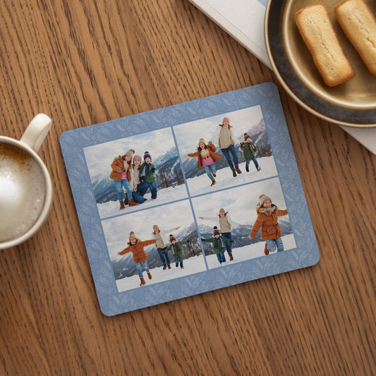 Muismat Eindejaar Rechthoek Bevroren winterpatroon foto