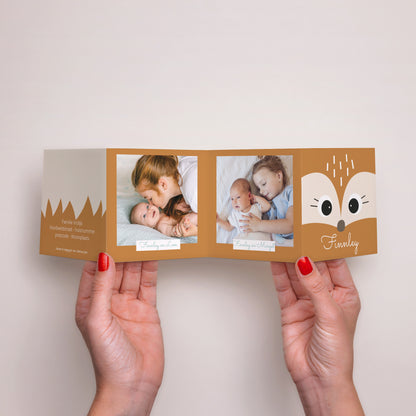 Uitnodigingskaart Geboorte Accordeon geboorte van vossenwortel foto N° 3