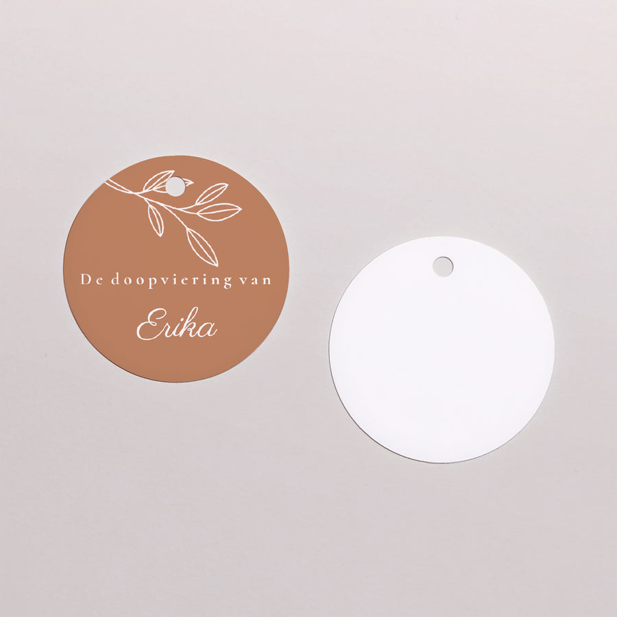 Cadeaulabel Doop Ronde Geestelijke voeding foto
