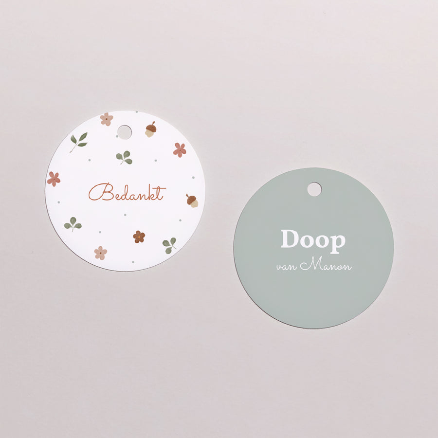 Cadeaulabel Doop Ronde foto