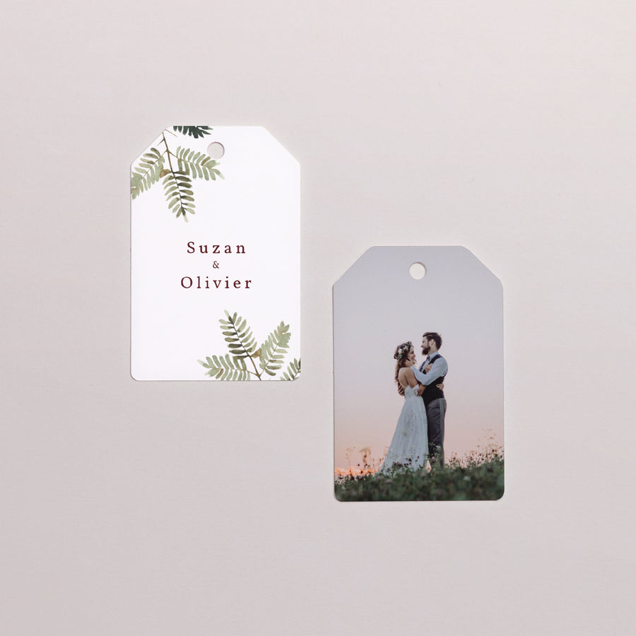 Cadeaulabel Huwelijk Vlag Bloemenakkoord, Dahlia & Varens foto