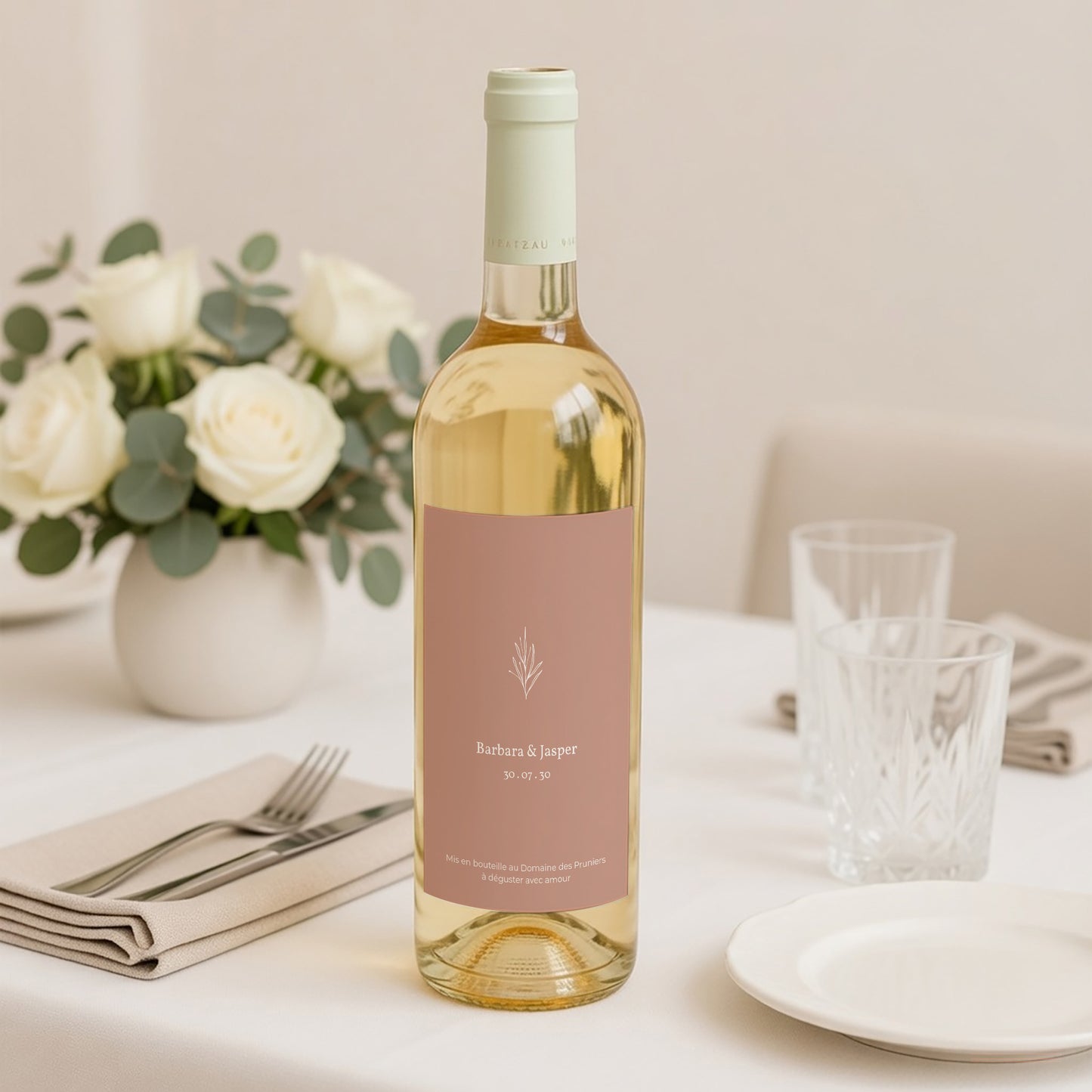 Flesetiket Huwelijk Portret Je pastel foto N° 2