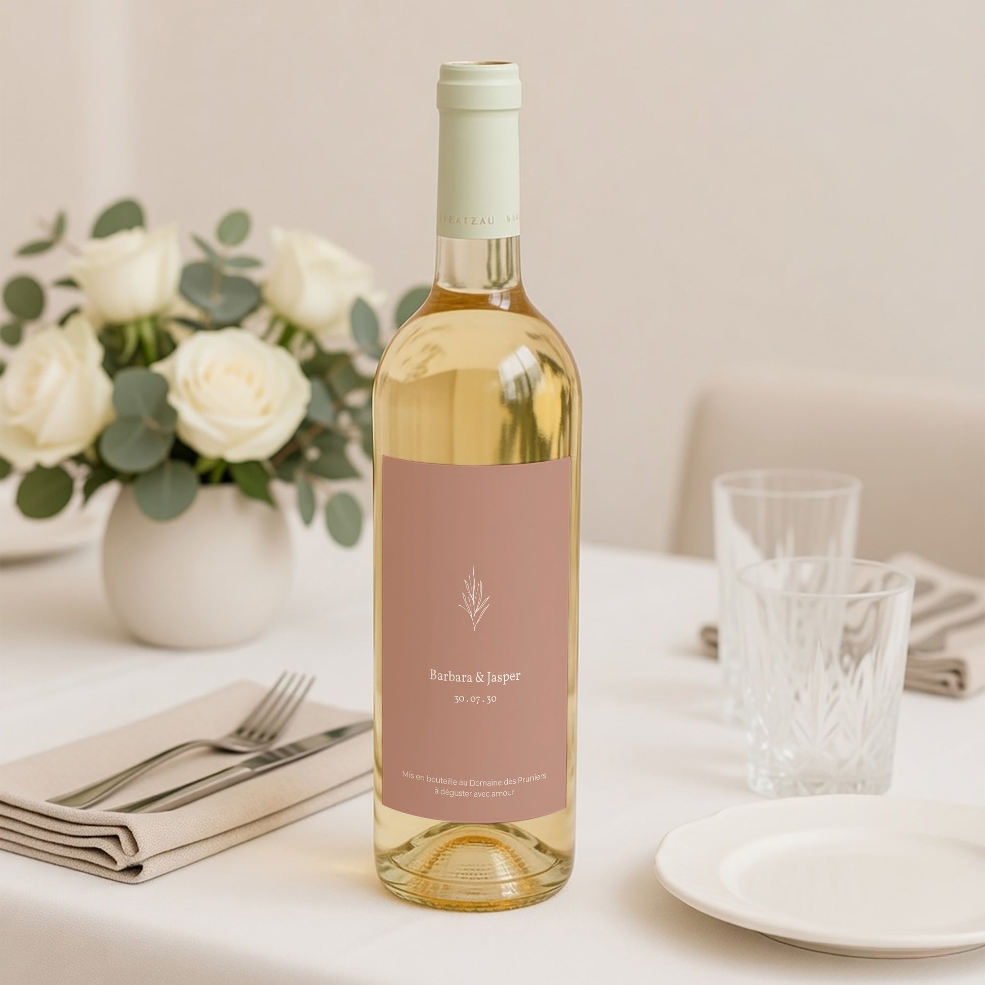 Flesetiket Huwelijk Portret Je pastel foto N° 2