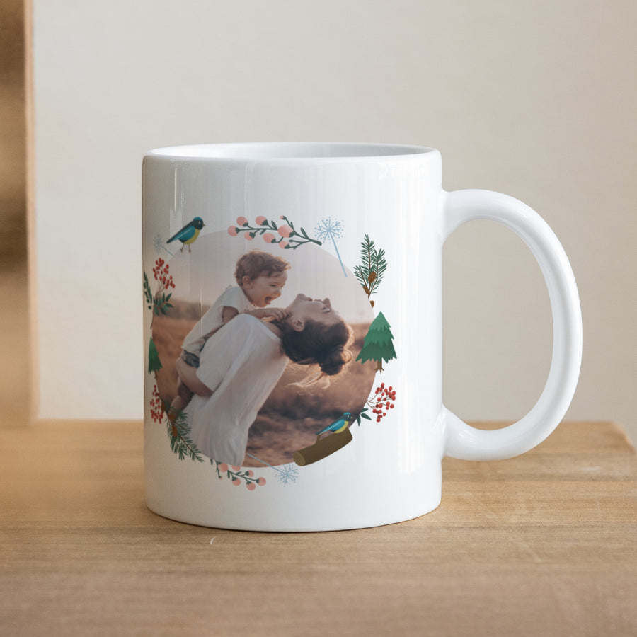 Mok Objecten Wit Zoete kerstmok foto