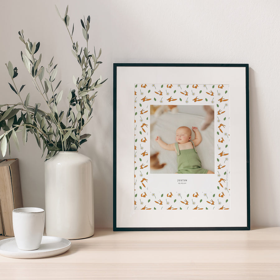 Poster Geboorte Portret De vos van de kleine prins foto