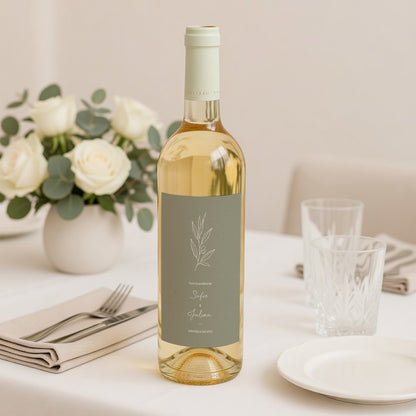 Flesetiket Huwelijk Portret Olivier papiertextuur foto N° 2