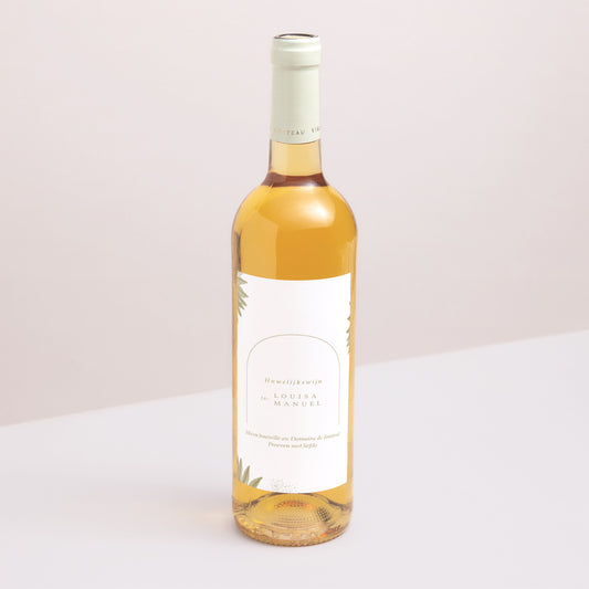 Flesetiket Huwelijk Portret boho boog foto