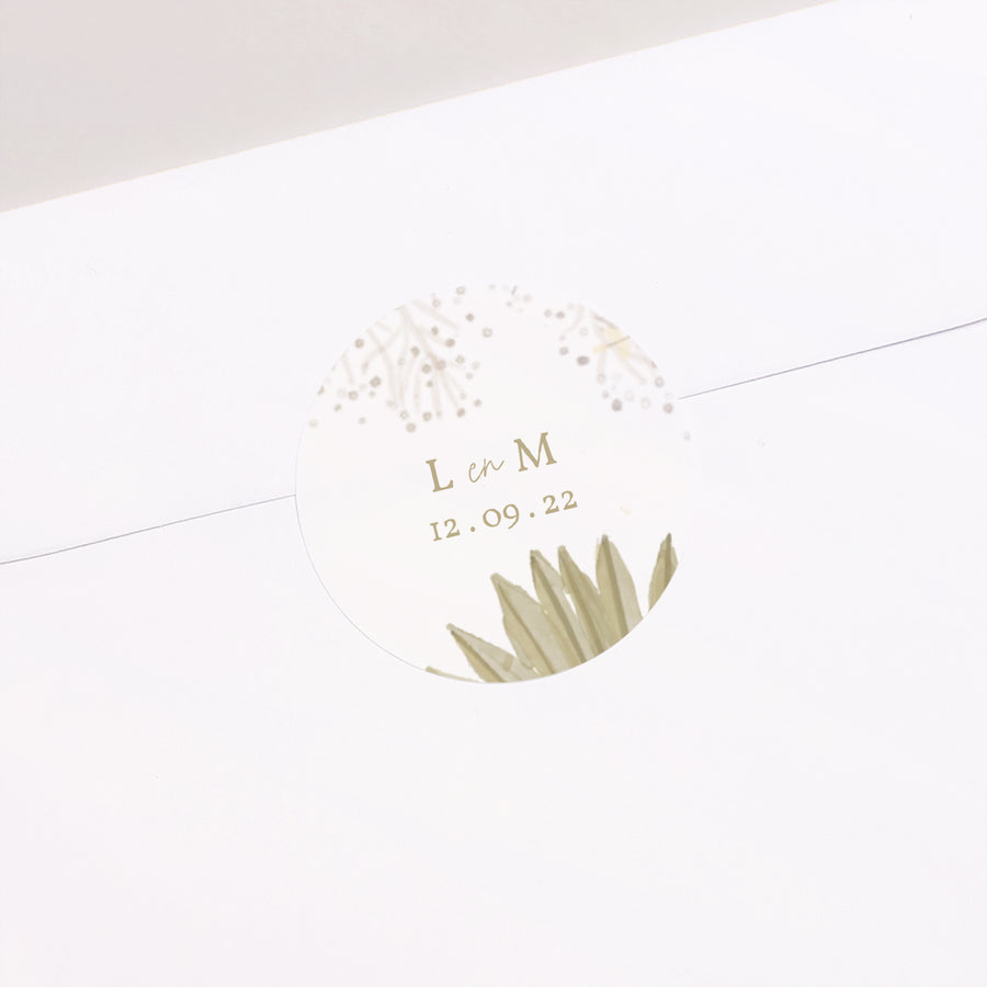 Sticker Huwelijk Cirkel boho boog foto