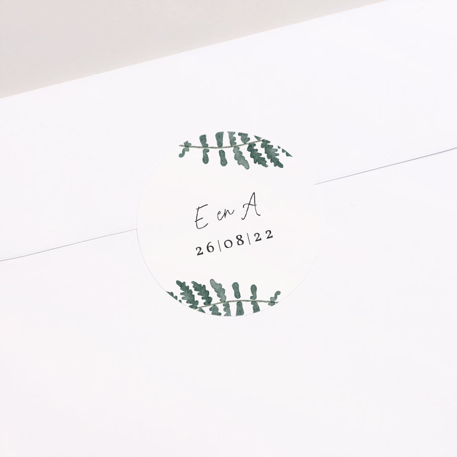 Sticker Huwelijk Cirkel Aquarel varen foto