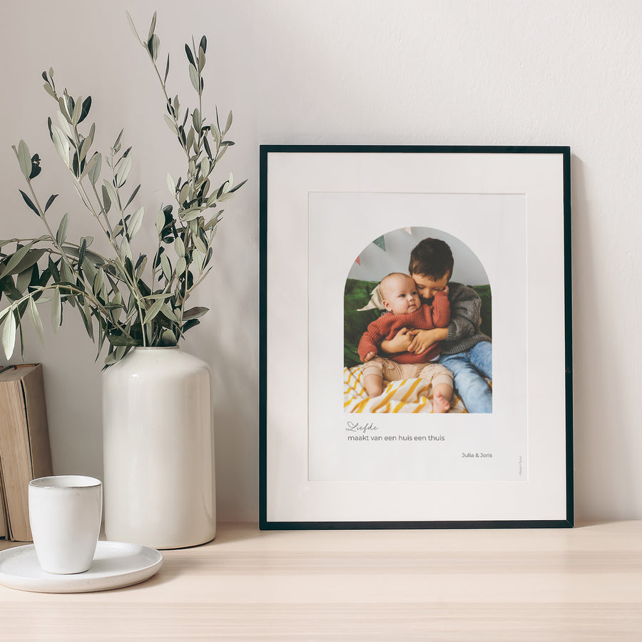 Poster Objecten Portret Geluk ontstaat in het gezin - Dag van de oma's foto