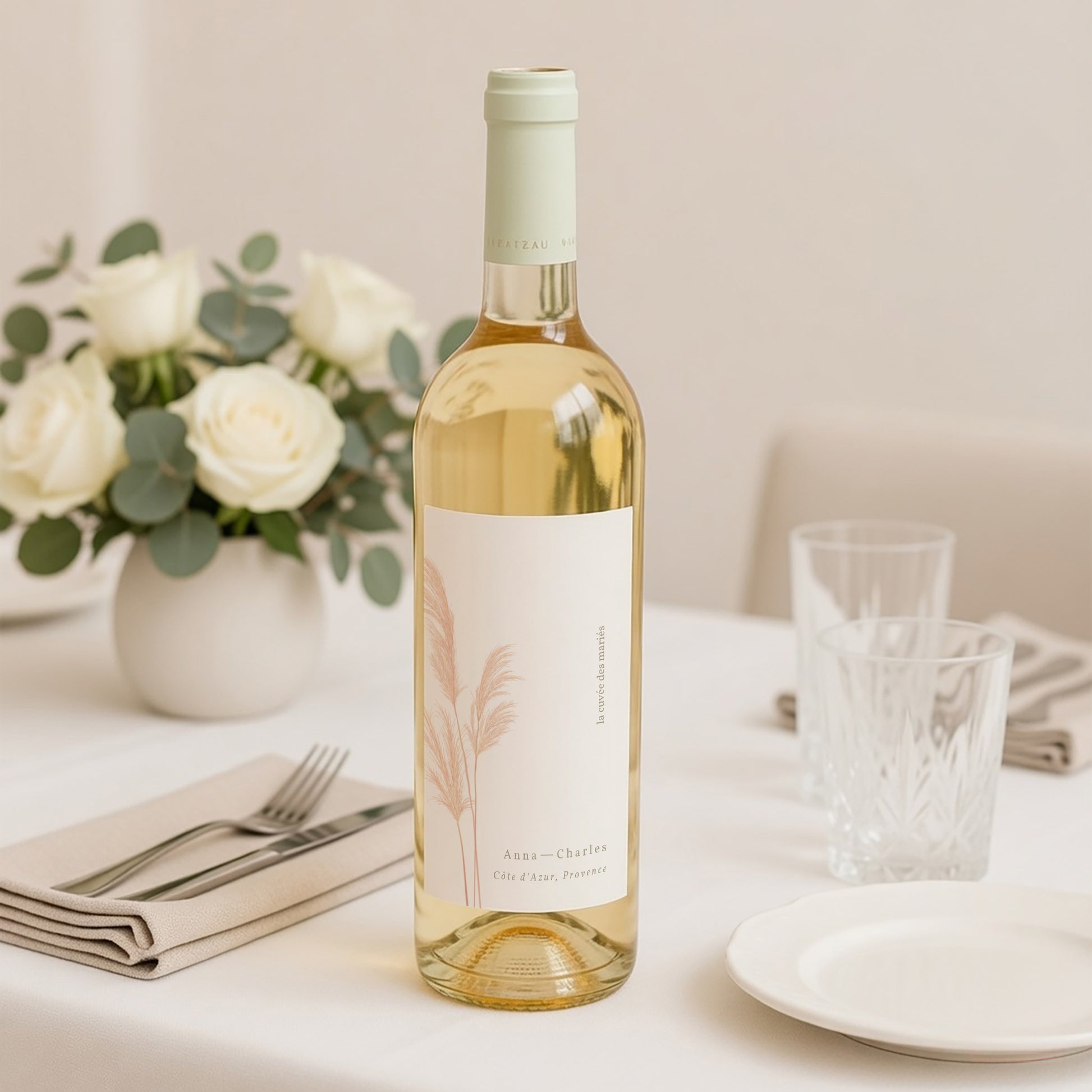 Flesetiket Huwelijk Portret Leve de pampa foto N° 2