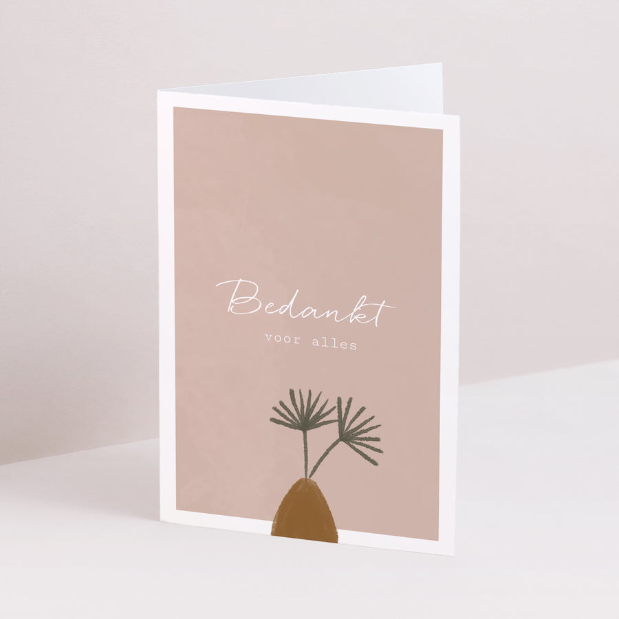 Bedankkaart Huwelijk Dubbel portretvenster Boho echtpaar om samen te stellen foto