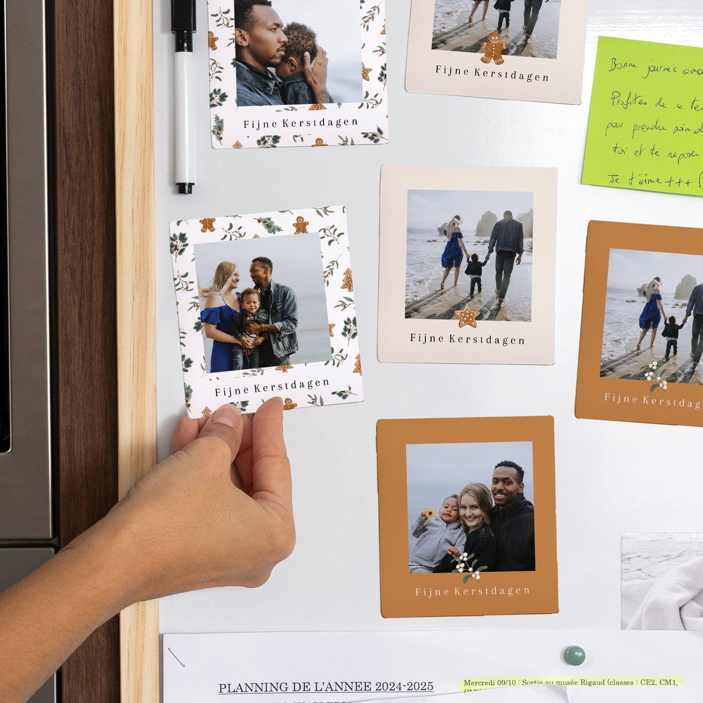 Fotoprint Eindejaar Set van 12, magnetisch kerstkoekjes foto N° 2