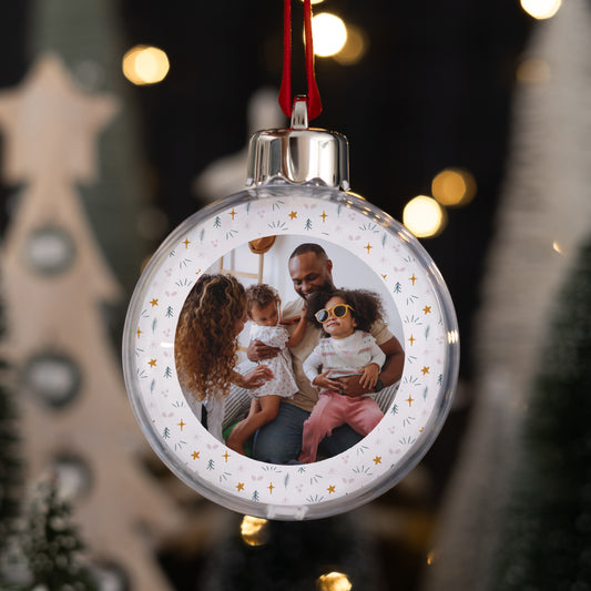 Kerstbal Eindejaar Ronde Feestelijk motief foto