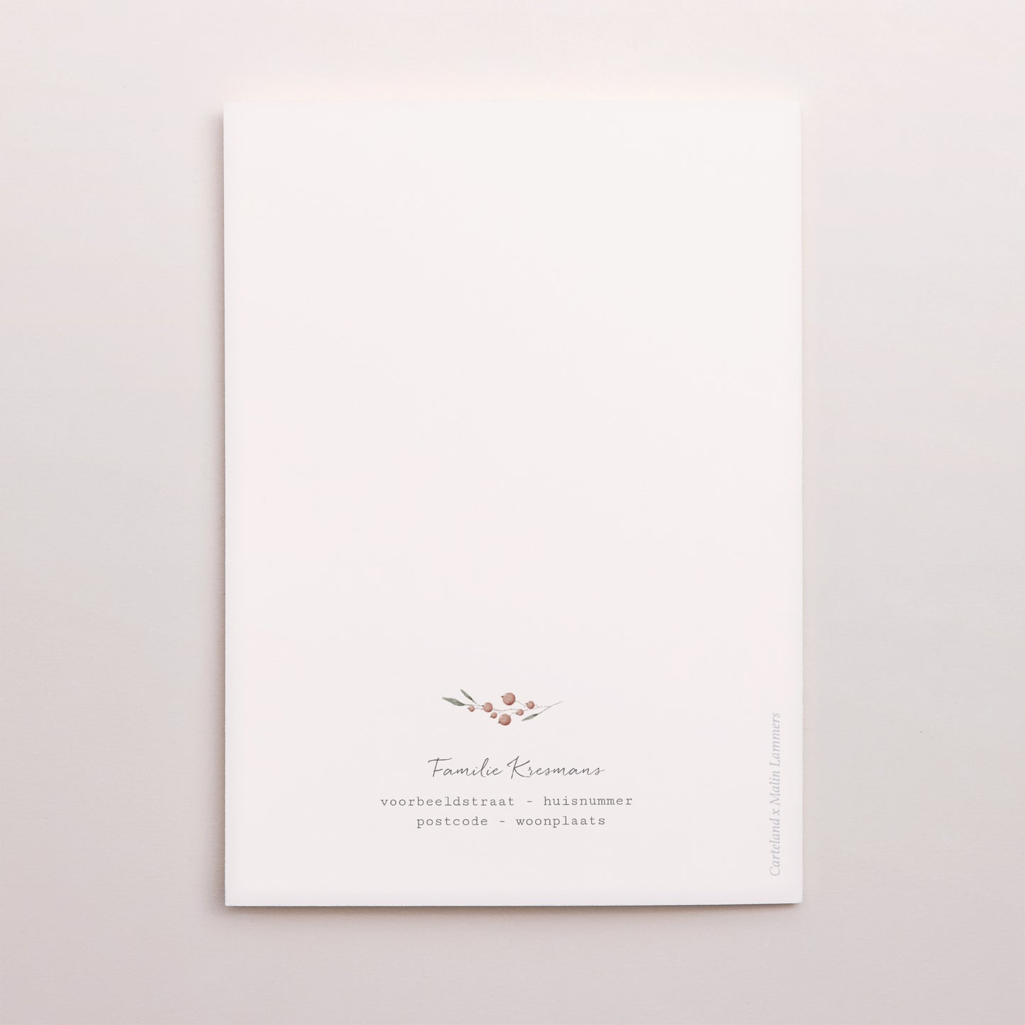 Kerstkaart Eindejaar Portret dubbele vouw Vintage geschenken foto N° 3