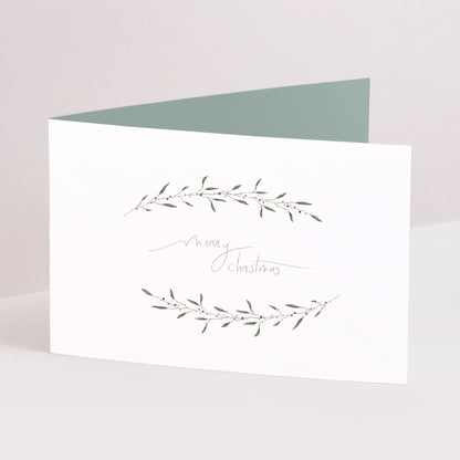 Kerstkaart Eindejaar Dubbele landschapspanelen Kerstseizoen foto N° 1